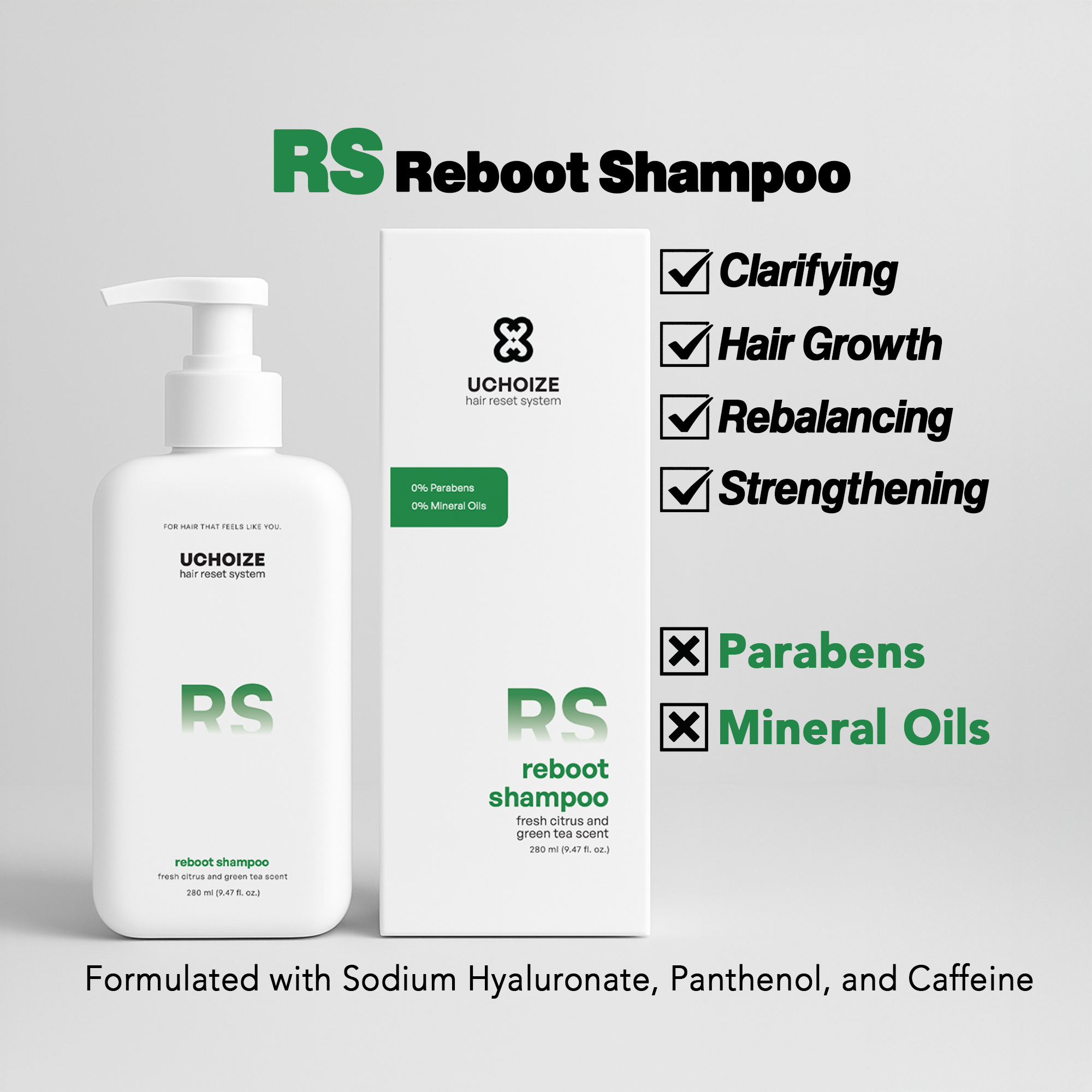 RS Reboot Clarifying Shampoo | Citrus & Green Tea Reset
